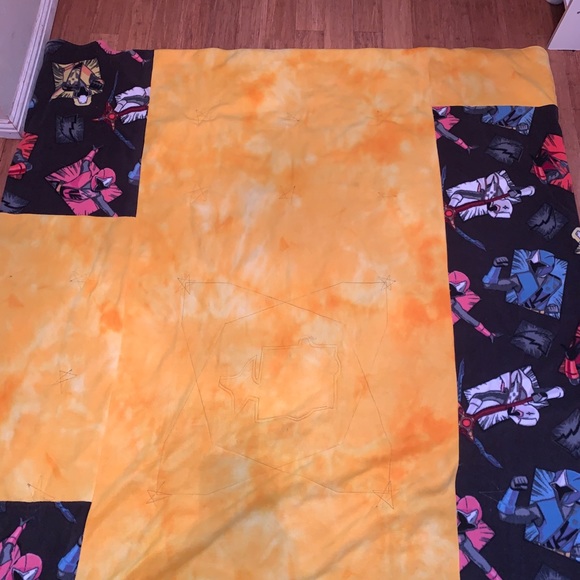Handmade Quilt Power Rangers Yellow Green. Condit - Picture 7 of 11